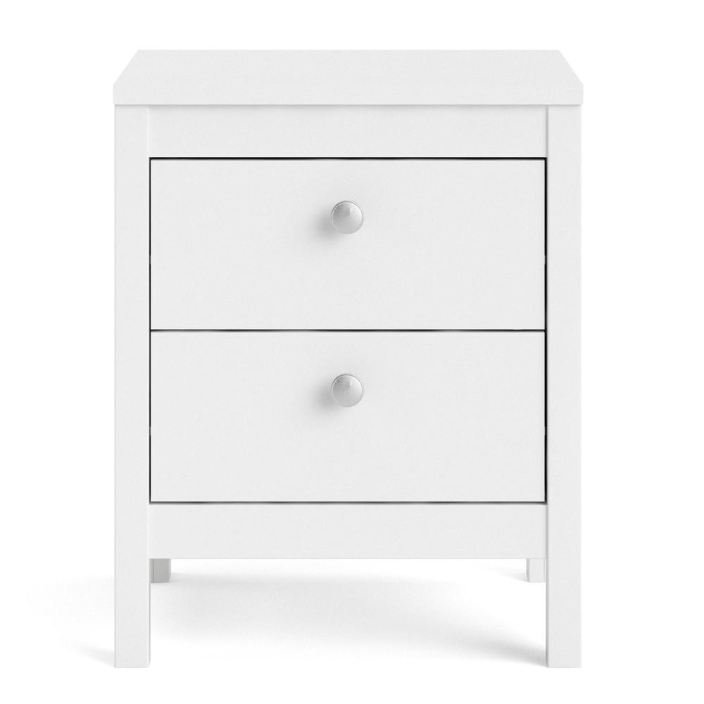 Madrid 2 Drawer Nightstand, White. Picture 2