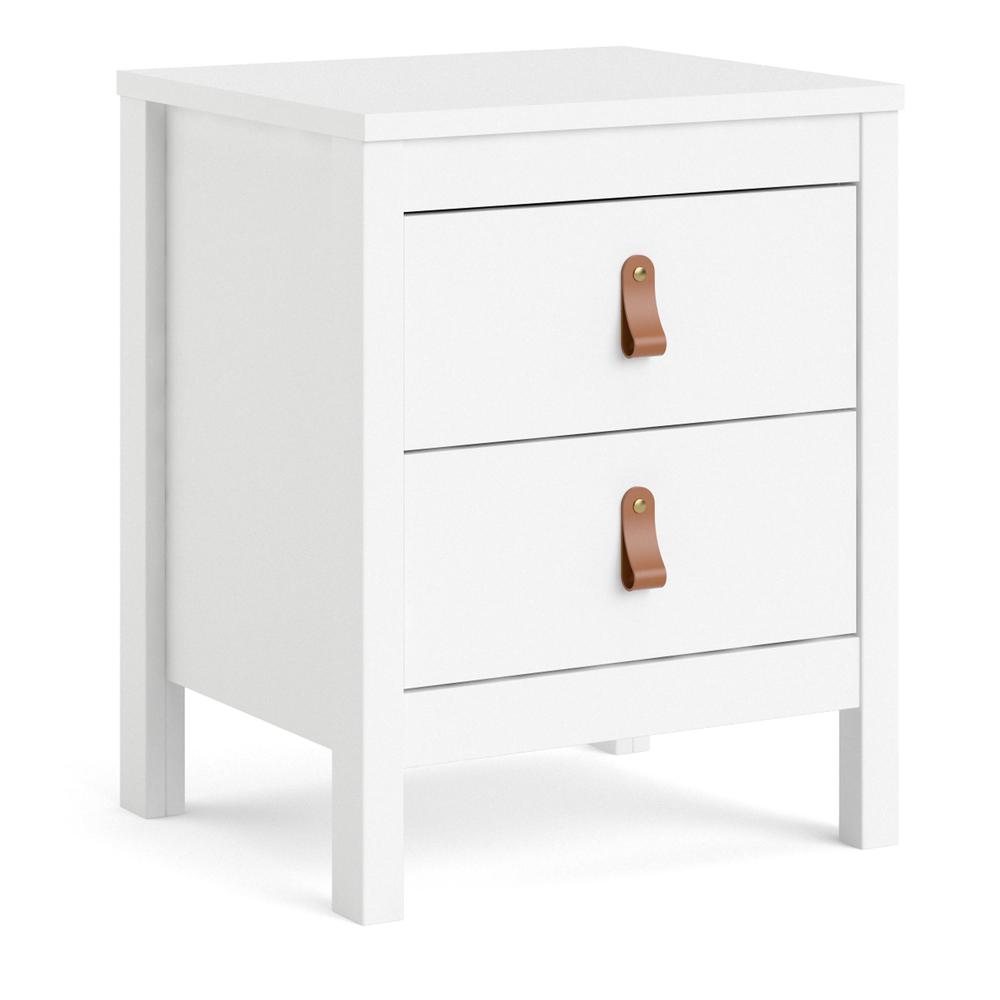 Madrid 2 Drawer Nightstand, White. Picture 3