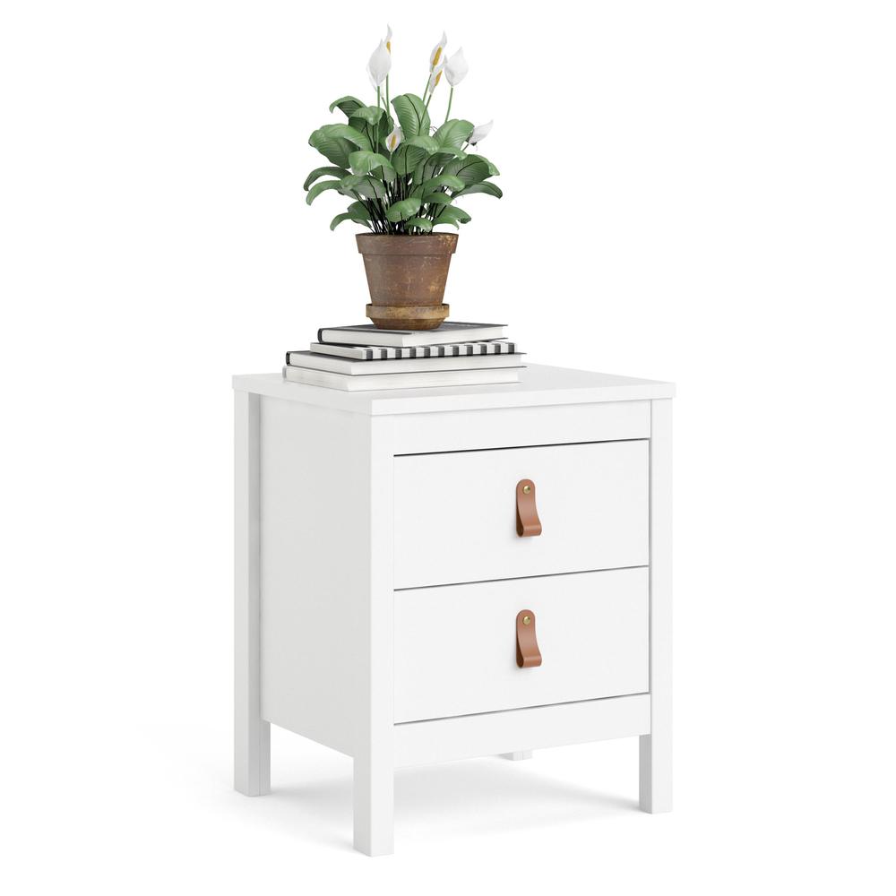 Madrid 2 Drawer Nightstand, White. Picture 9
