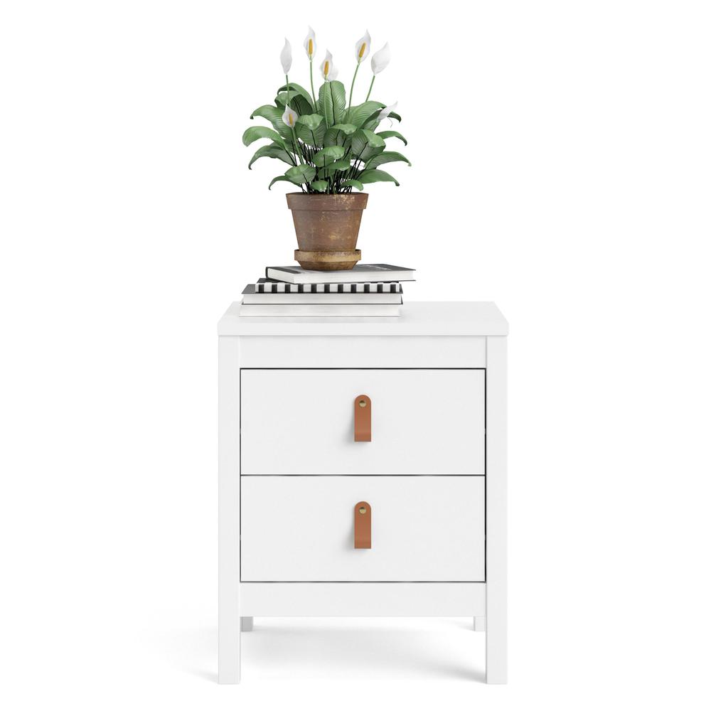 Madrid 2 Drawer Nightstand, White. Picture 11