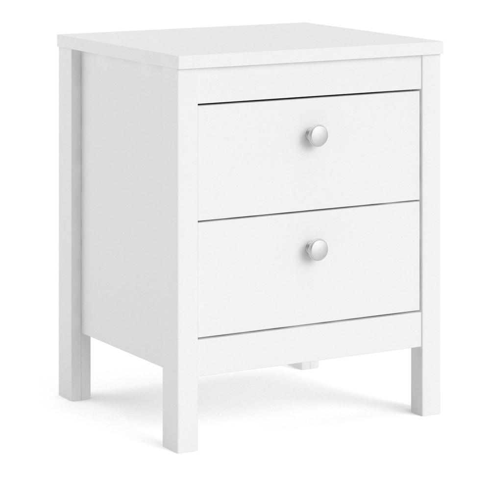 Madrid 2 Drawer Nightstand, White. Picture 14