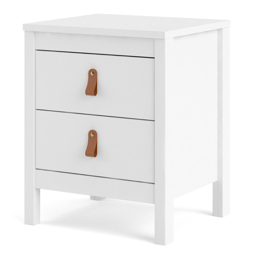 Madrid 2 Drawer Nightstand, White. Picture 16