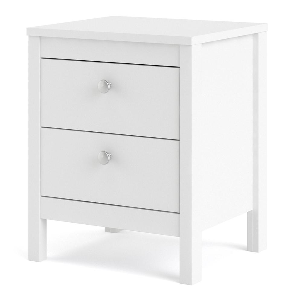 Madrid 2 Drawer Nightstand, White. Picture 17