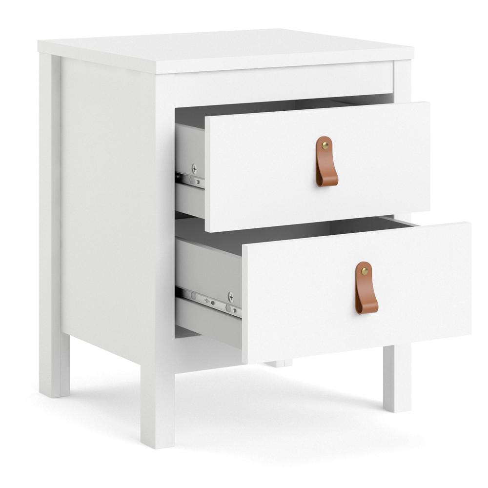 Madrid 2 Drawer Nightstand, White. Picture 18