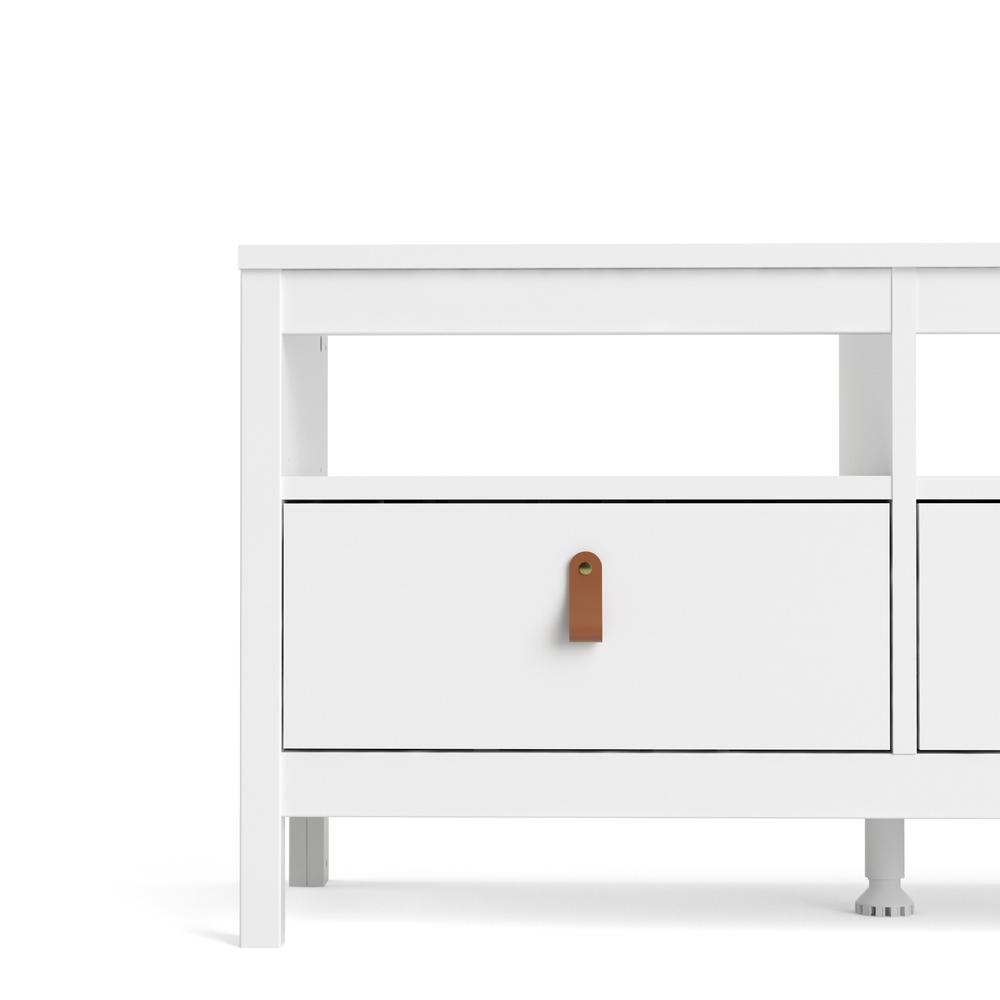 Madrid 3 Drawer TV Stand, White. Picture 22