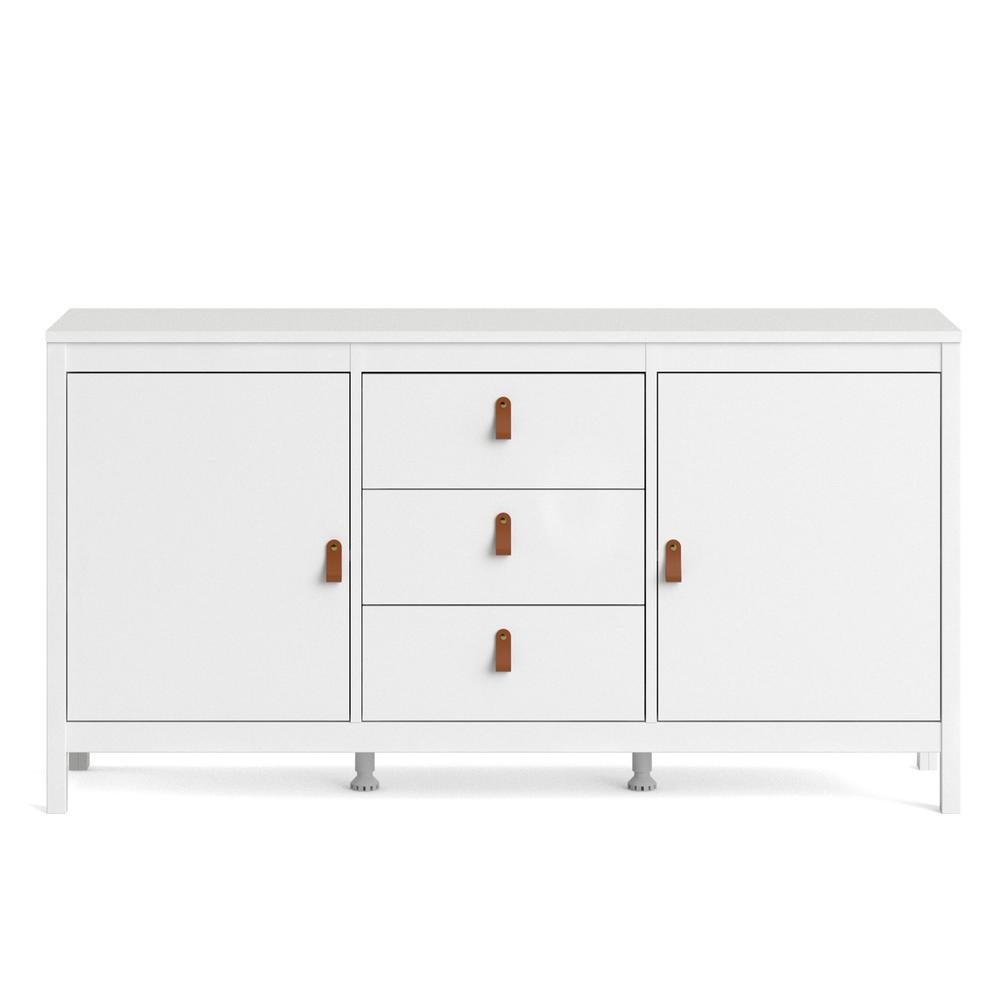 Madrid 2 Door Sideboard with 3 Drawers, White. Picture 1