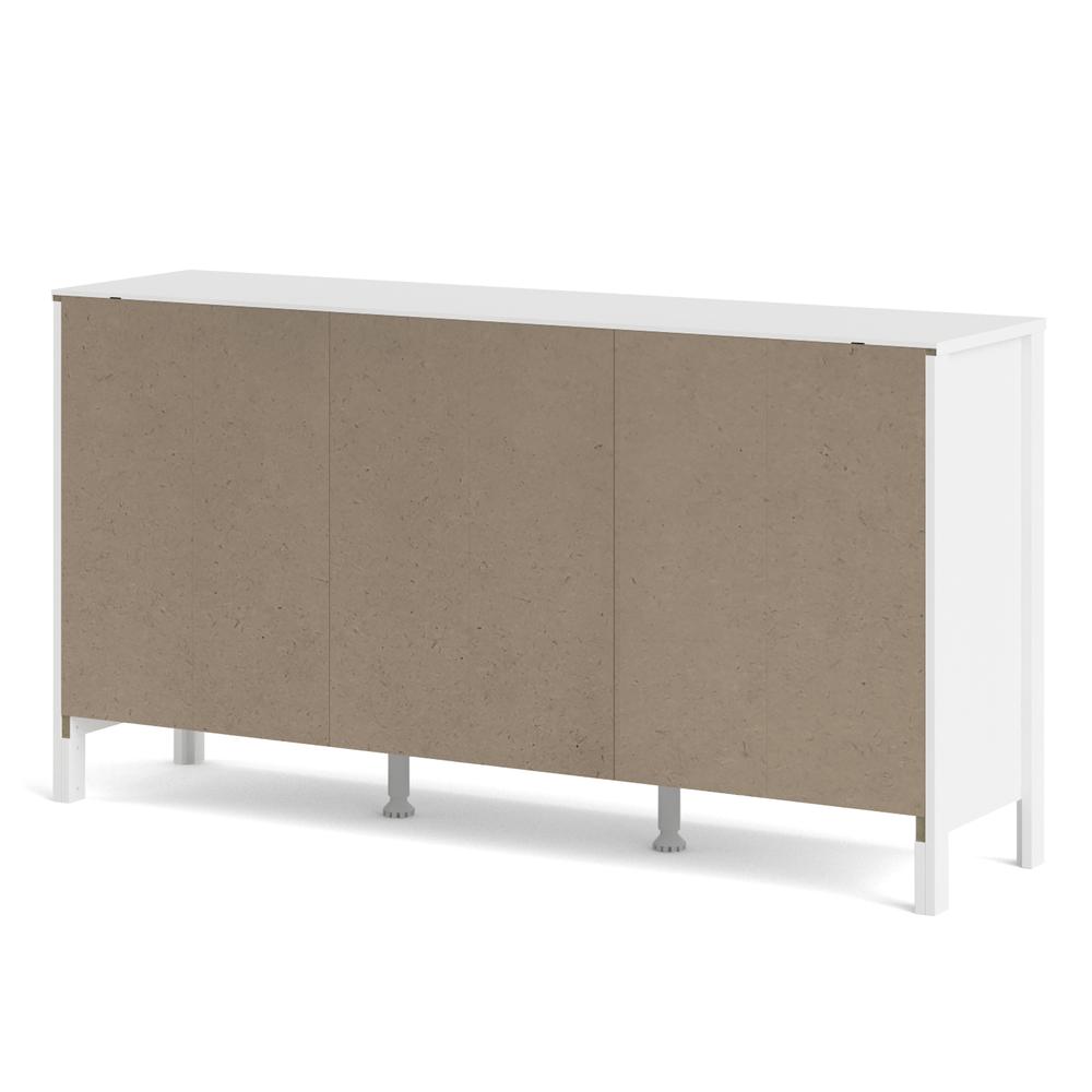 Madrid 2 Door Sideboard with 3 Drawers, White. Picture 5