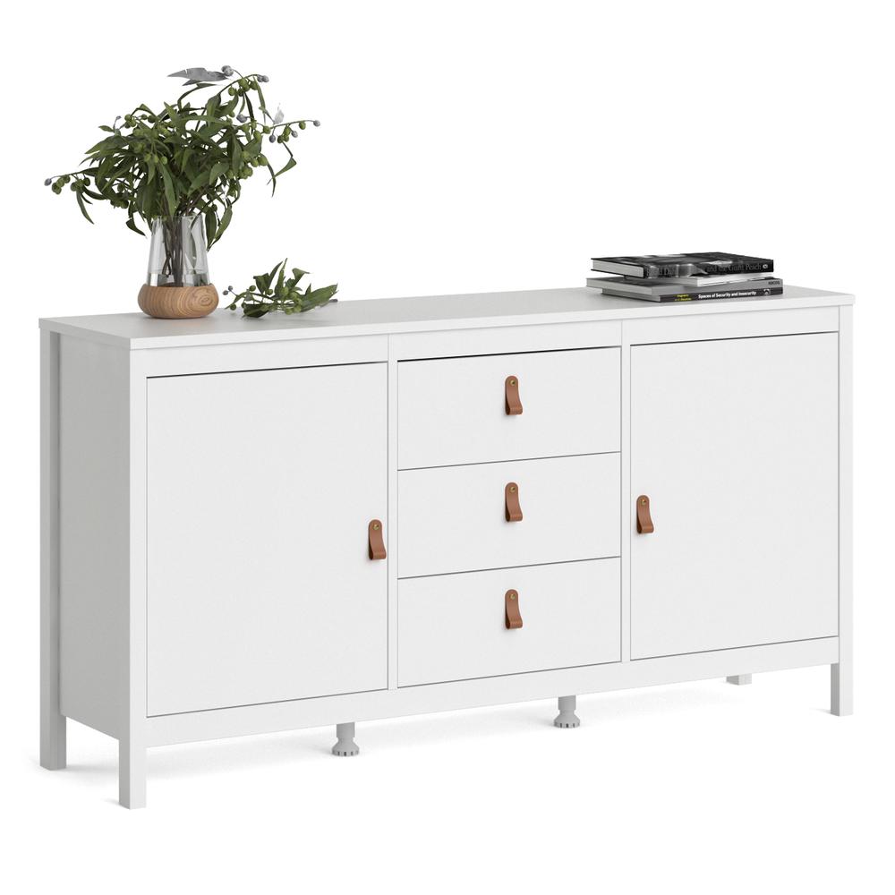 Madrid 2 Door Sideboard with 3 Drawers, White. Picture 9