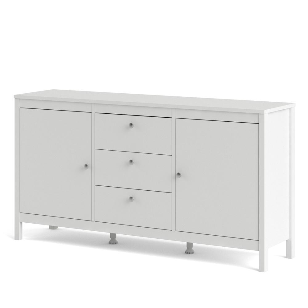 Madrid 2 Door Sideboard with 3 Drawers, White. Picture 17