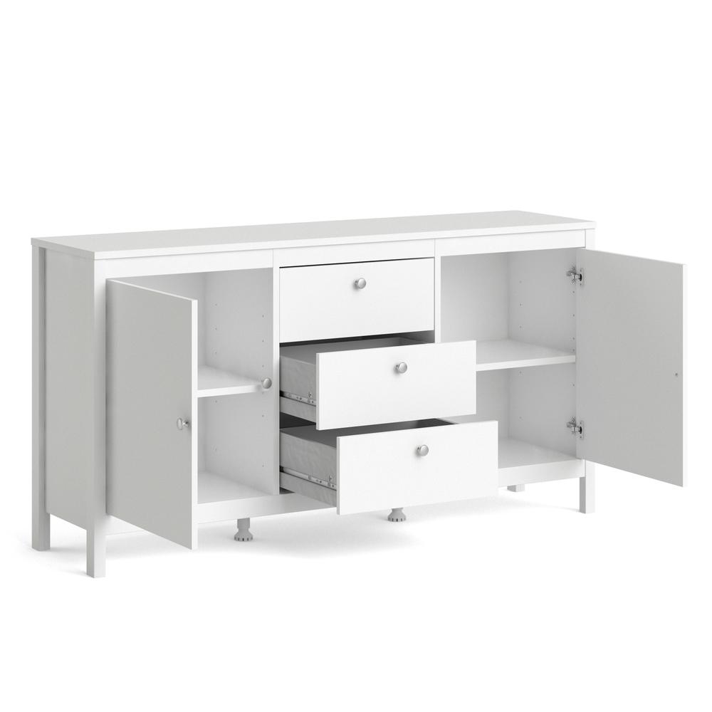 Madrid 2 Door Sideboard with 3 Drawers, White. Picture 19