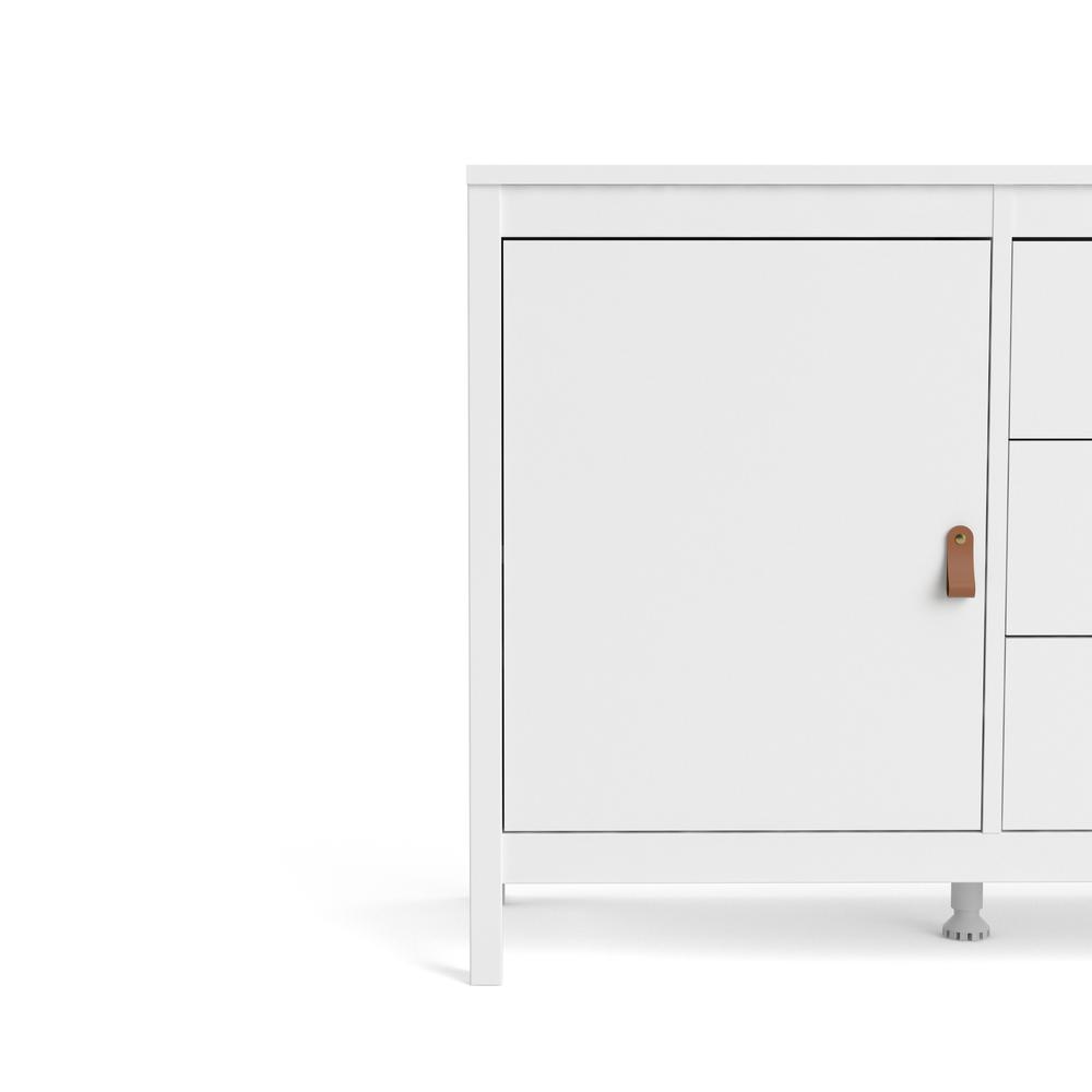 Madrid 2 Door Sideboard with 3 Drawers, White. Picture 22