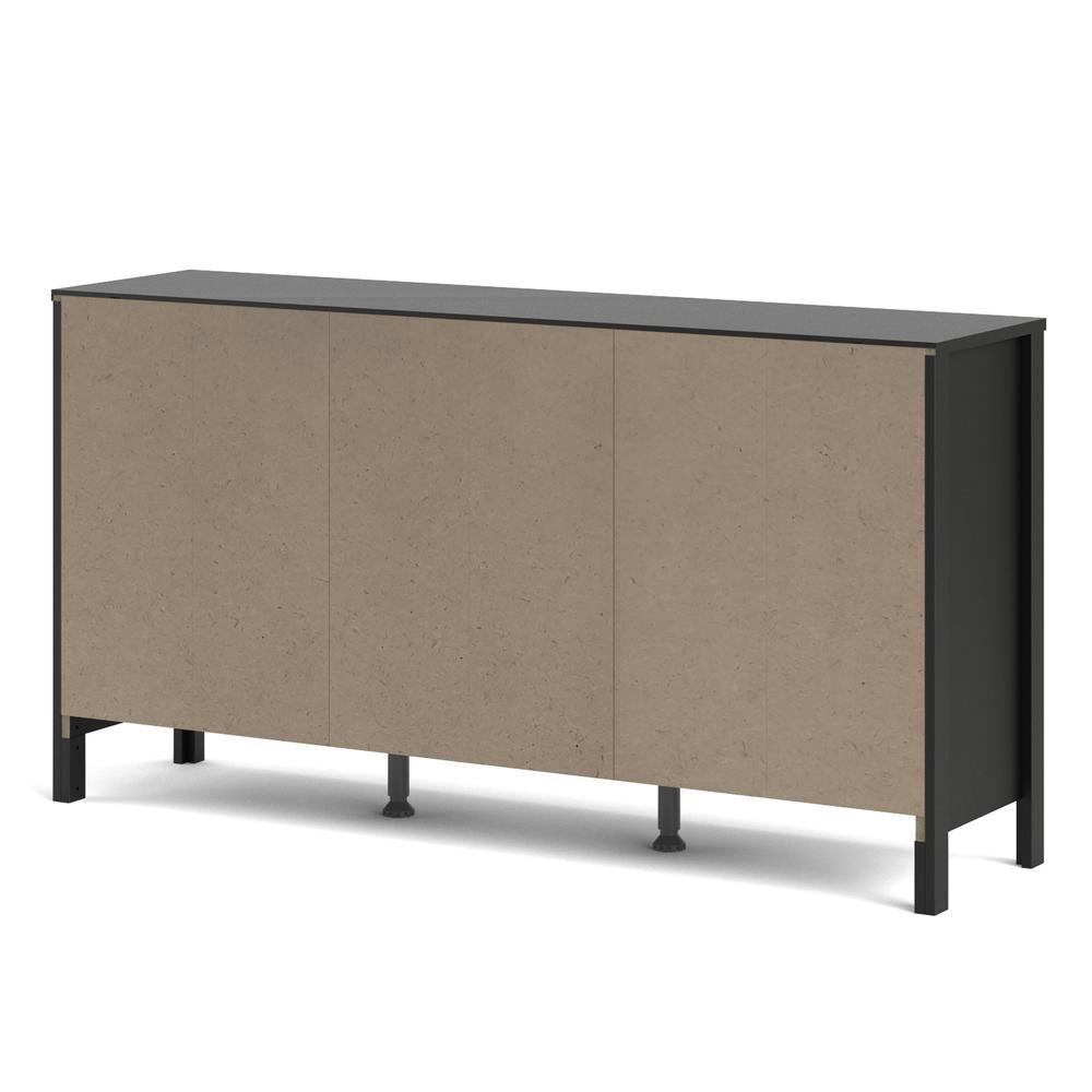 Madrid 2 Door Sideboard with 3 Drawers, Black Matte. Picture 5