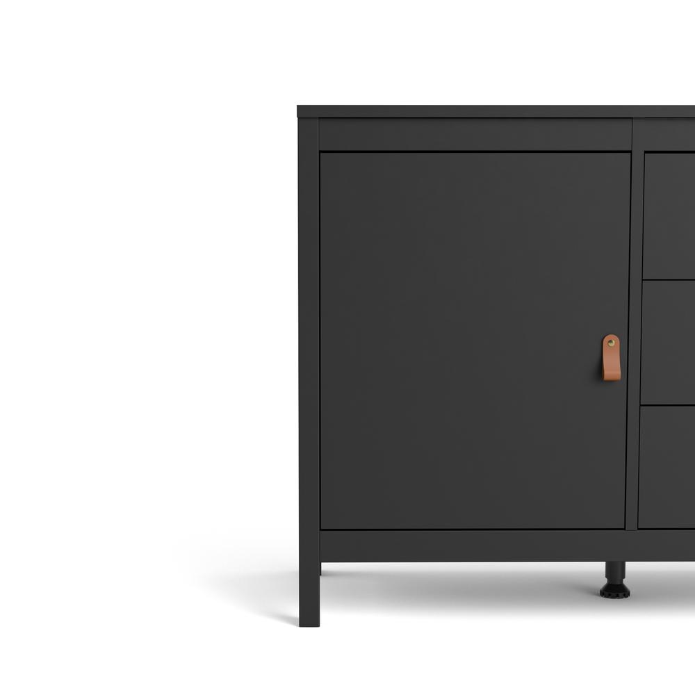 Madrid 2 Door Sideboard with 3 Drawers, Black Matte. Picture 22