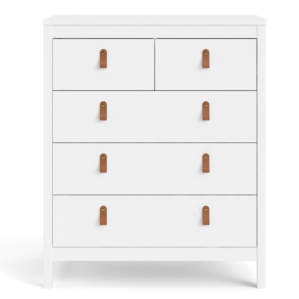 Madrid 5 Drawer Chest , White. Picture 1