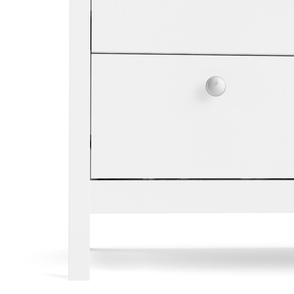 Madrid 5 Drawer Chest , White. Picture 4