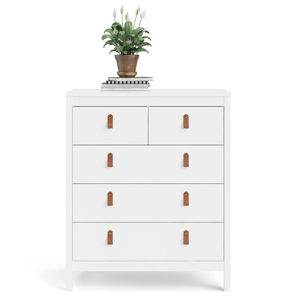 Madrid 5 Drawer Chest , White. Picture 5