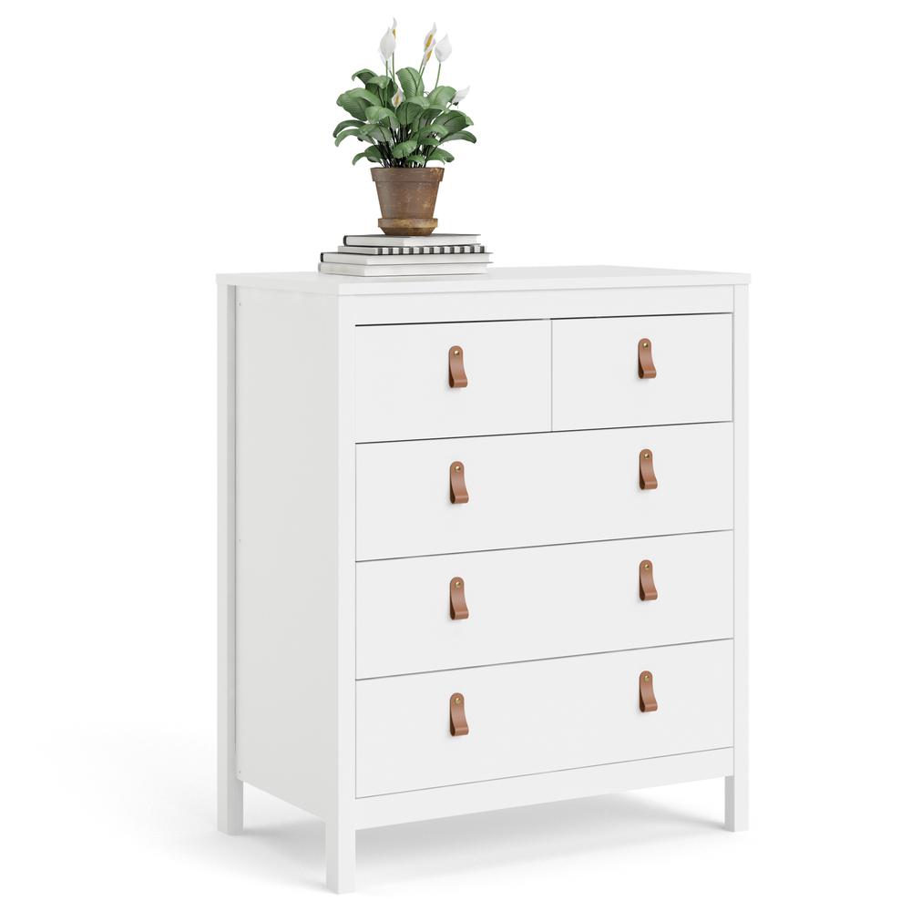 Madrid 5 Drawer Chest , White. Picture 7