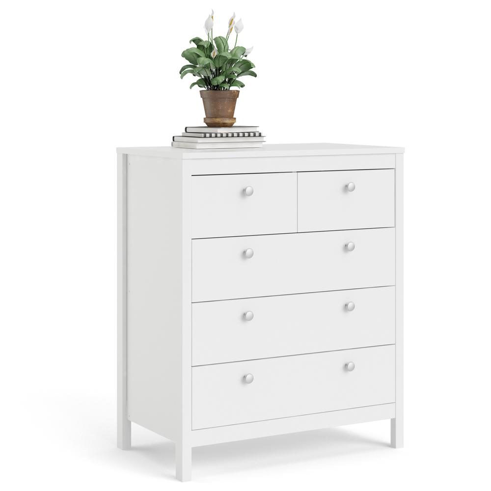 Madrid 5 Drawer Chest , White. Picture 8