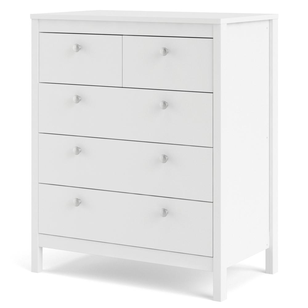 Madrid 5 Drawer Chest , White. Picture 15
