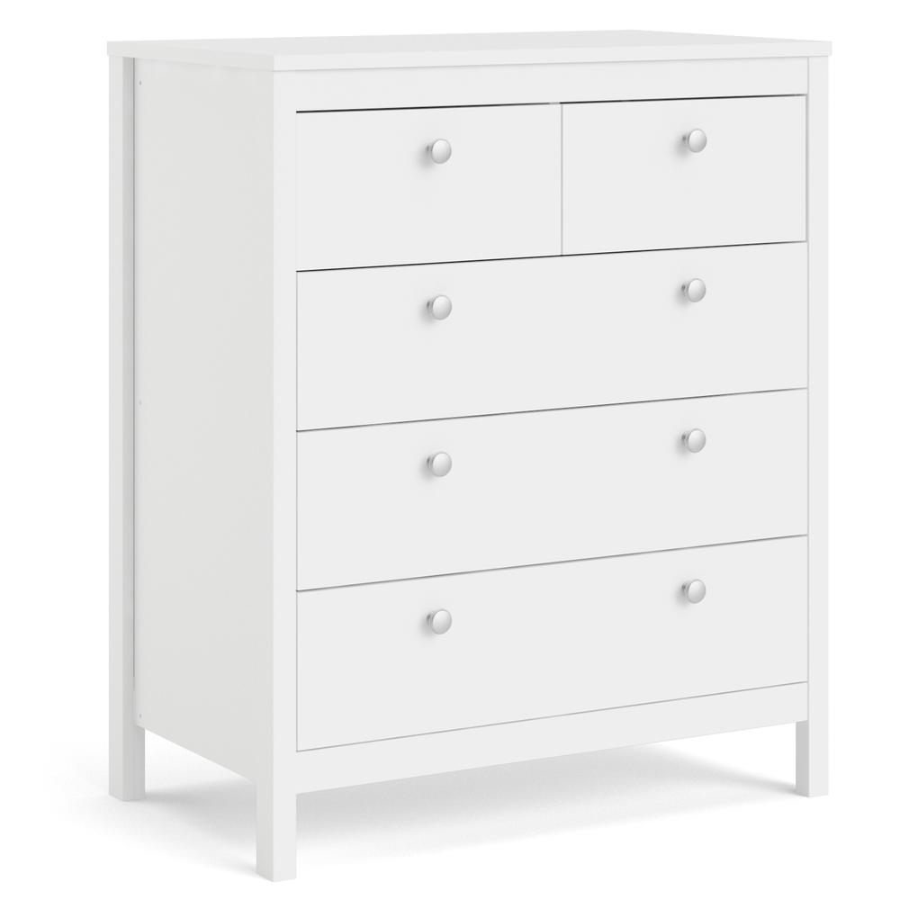 Madrid 5 Drawer Chest , White. Picture 18