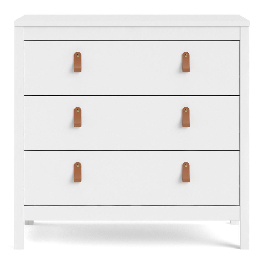 Madrid 3 Drawer Chest, White. Picture 2