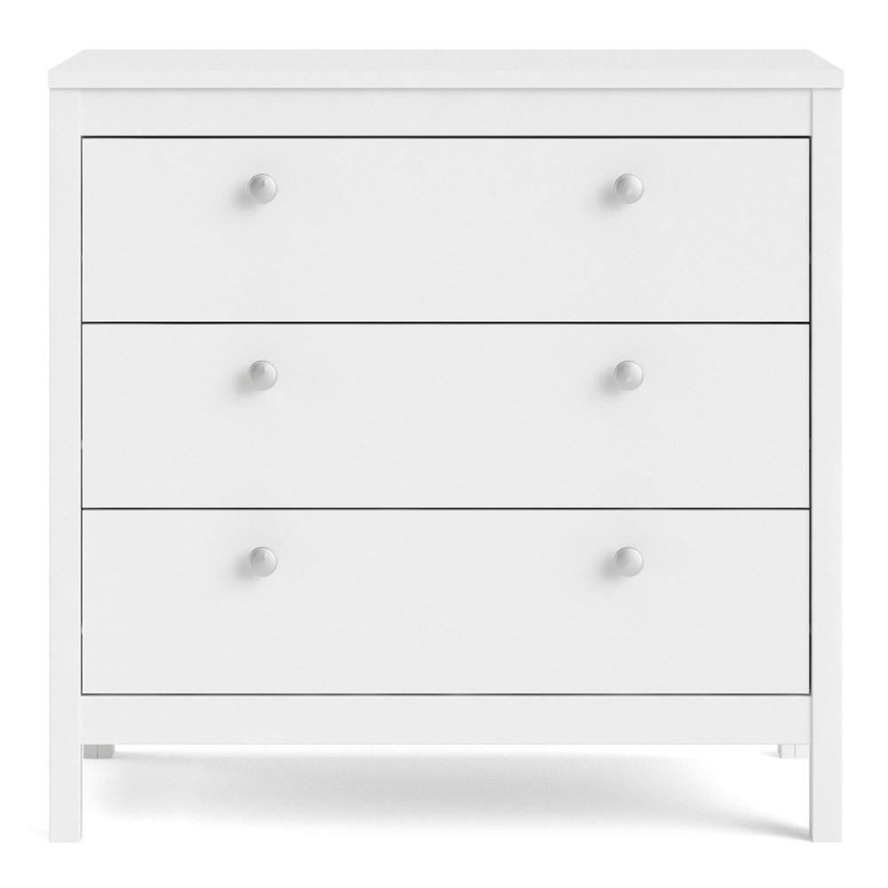 Madrid 3 Drawer Chest, White. Picture 1