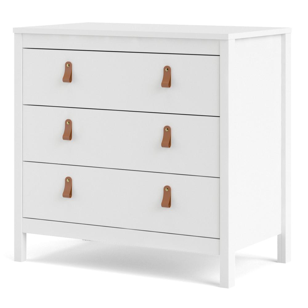 Madrid 3 Drawer Chest, White. Picture 3