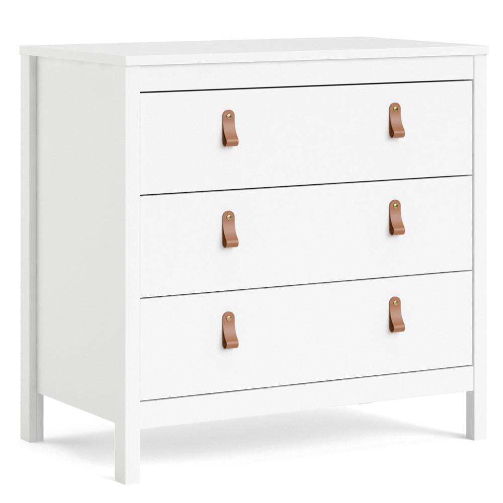 Madrid 3 Drawer Chest, White. Picture 17