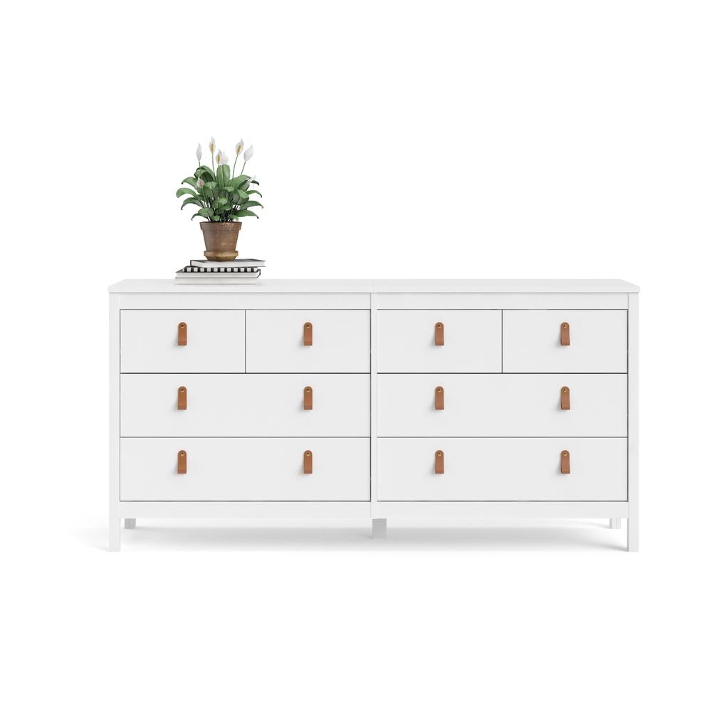 Madrid 8 Drawer Double Dresser , White. Picture 5