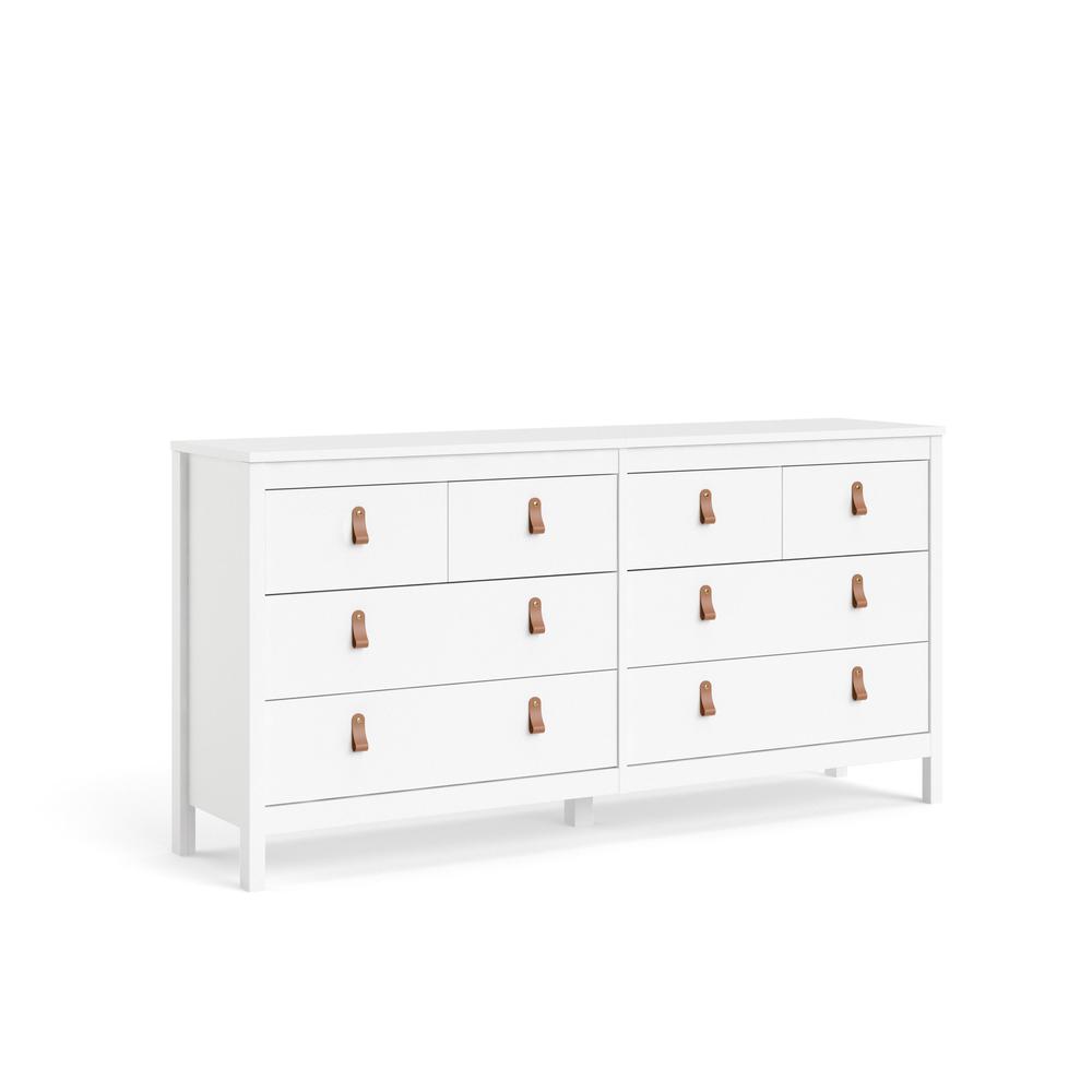 Madrid 8 Drawer Double Dresser , White. Picture 16