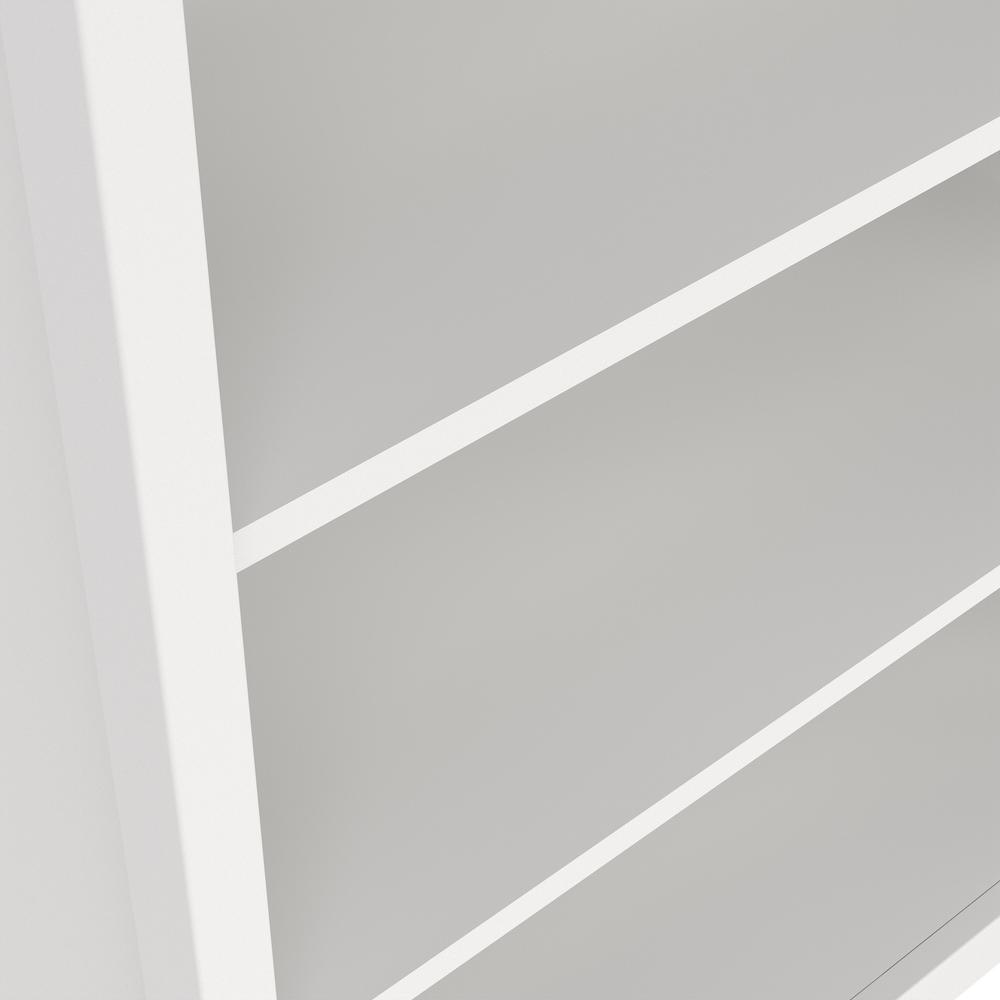 Madrid Adjustable 6 Shelf Bookcase, Open Storage Home Office Bookshelf, White. Picture 6