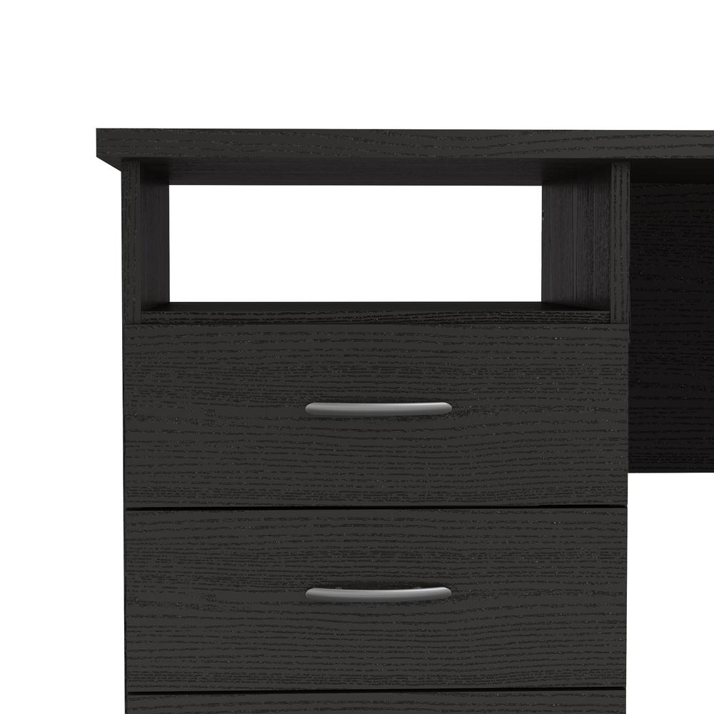 Whitman Desk with 3 Drawers, Black Woodgrain. Picture 6