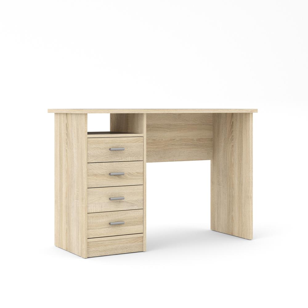 Desk with 4 Drawers, Oak. Picture 2