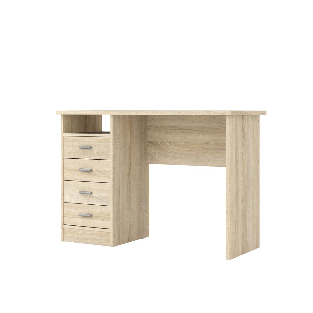 Desk with 4 Drawers, Oak. Picture 3