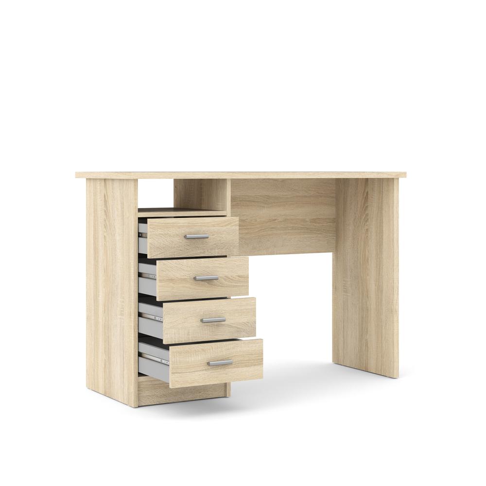 Desk with 4 Drawers, Oak. Picture 5