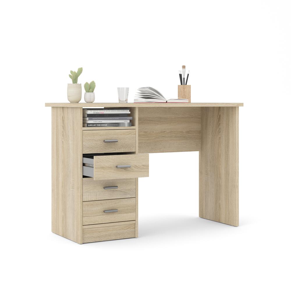 Desk with 4 Drawers, Oak. Picture 6