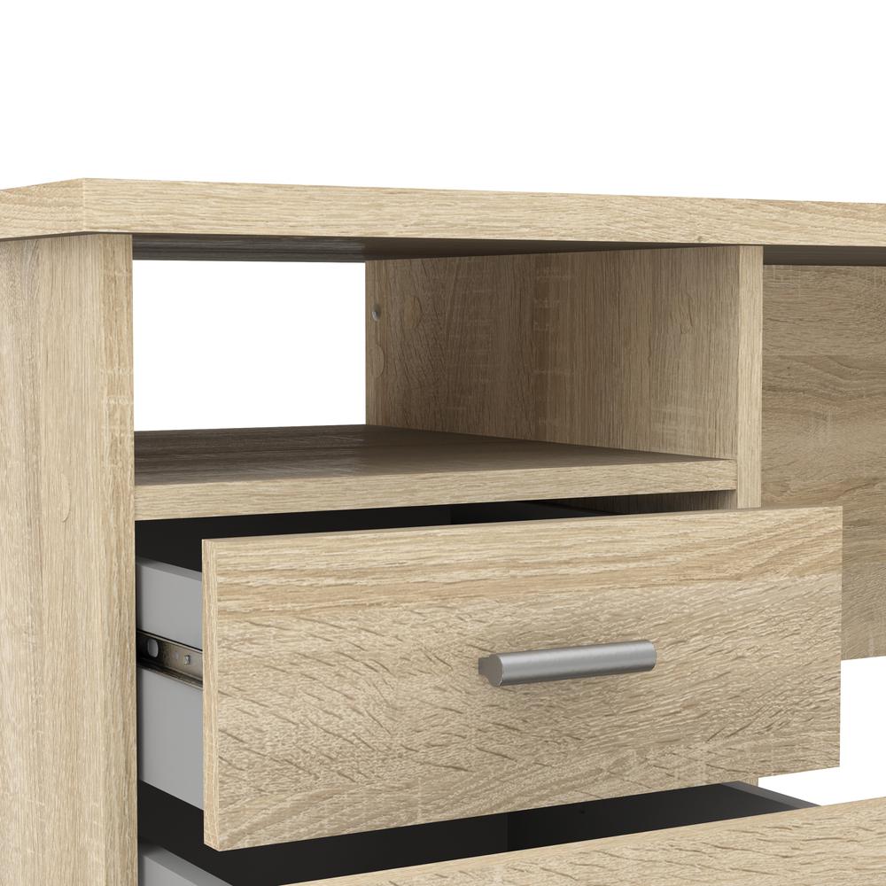 Desk with 4 Drawers, Oak. Picture 7