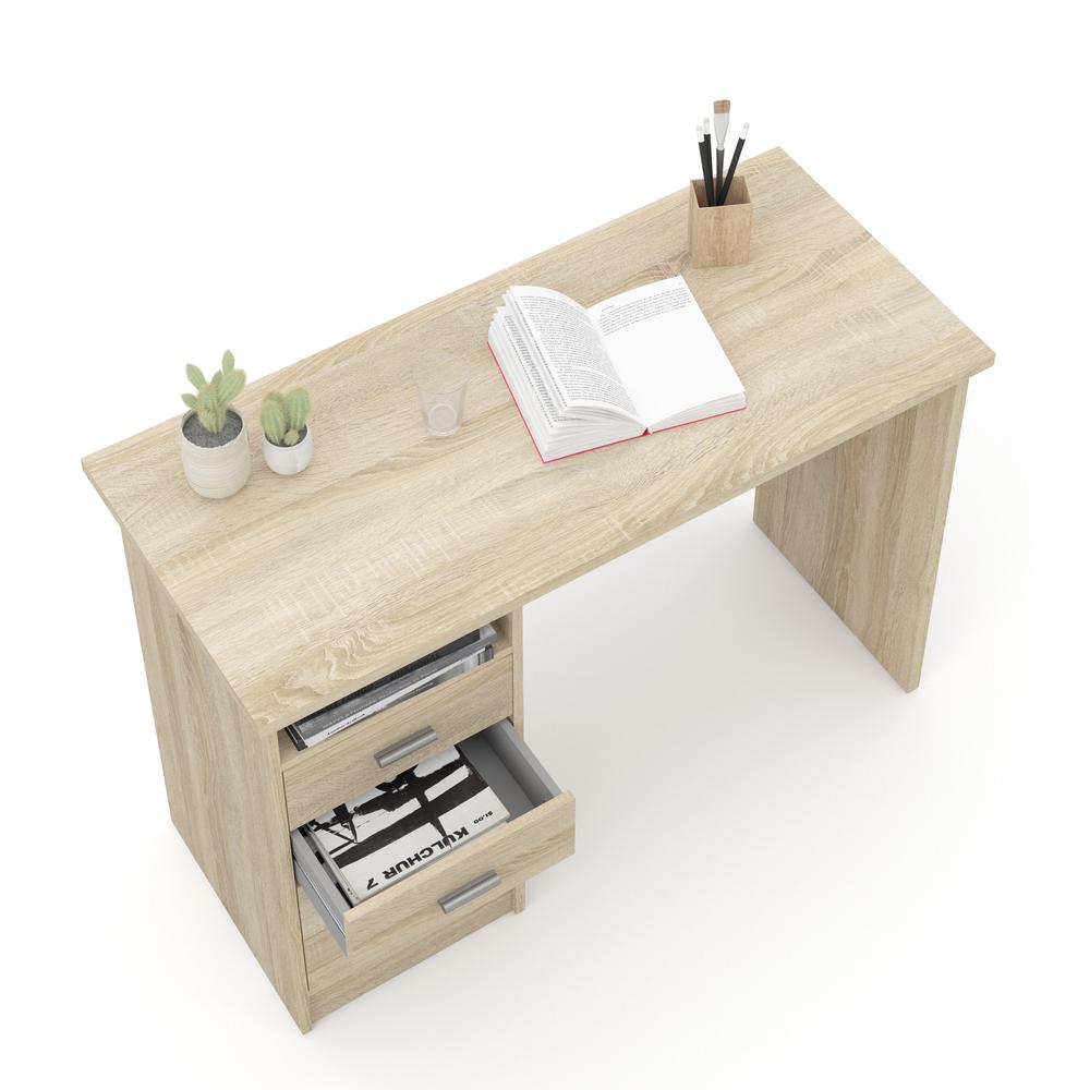 Desk with 4 Drawers, Oak. Picture 8