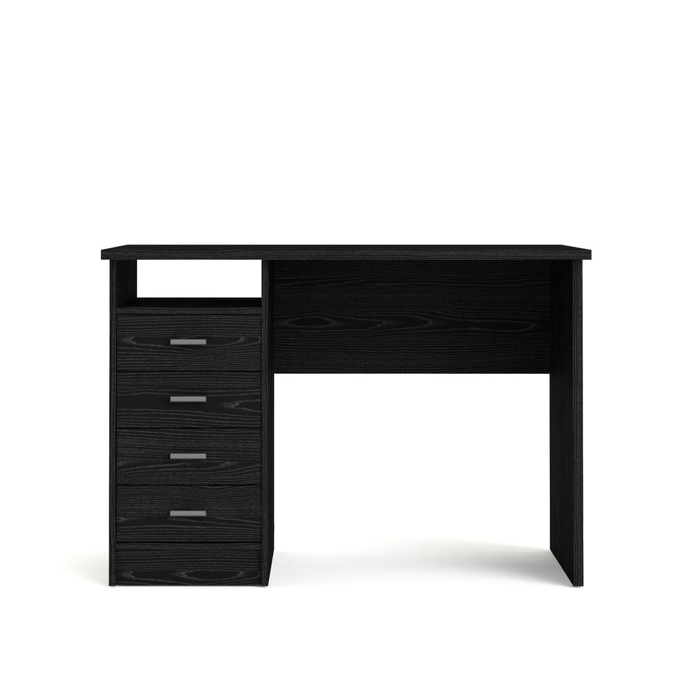 Desk with 4 Drawers Black Woodgrain. Picture 1