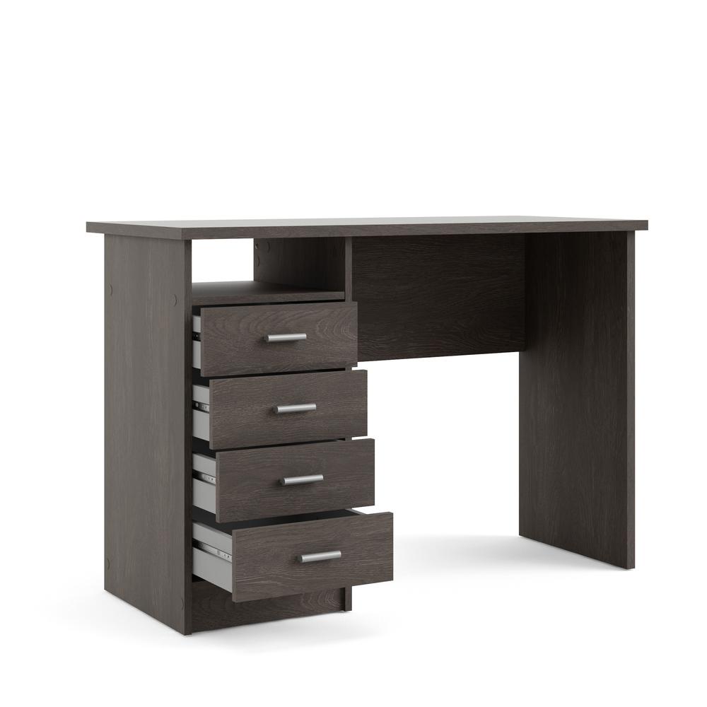 Warner Desk with 4 Drawers, Dark Chocolate. Picture 13