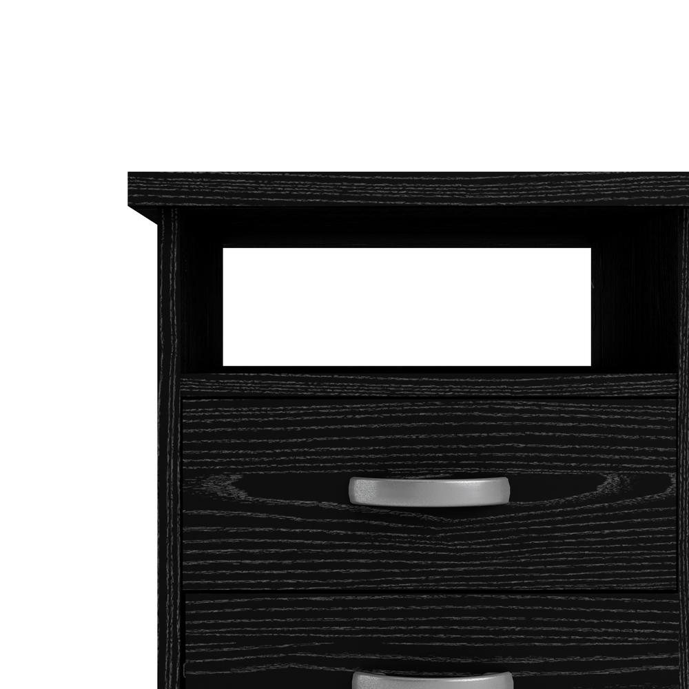 Desk with 5 Drawers Black Woodgrain. Picture 6
