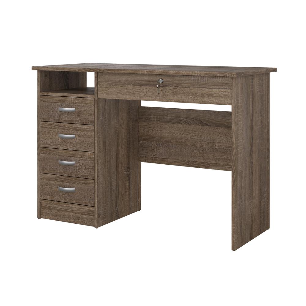 Walden Desk with 5 Drawers, Truffle Oak. Picture 2