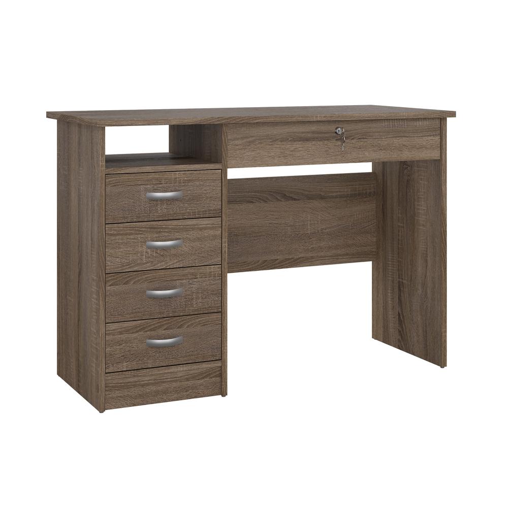 Walden Desk with 5 Drawers, Truffle Oak. Picture 3