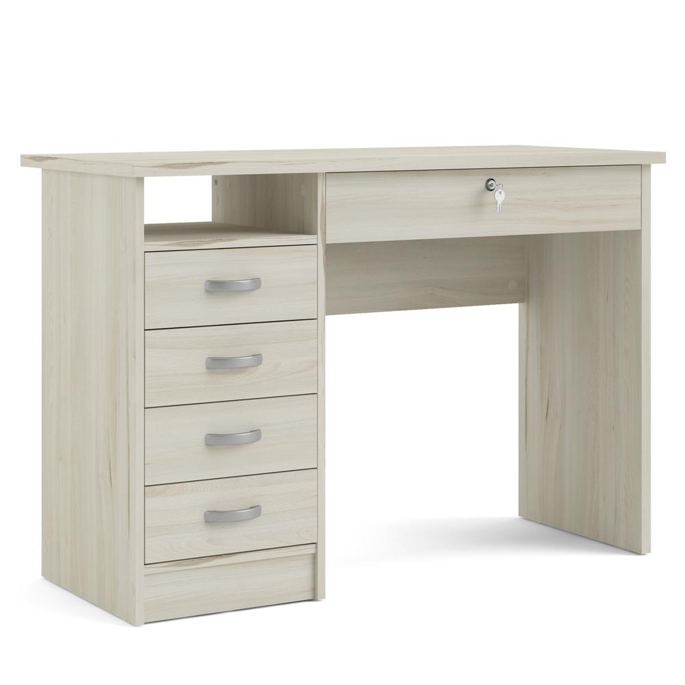 Walden Desk with 5 Drawers, Light Woodgrain. Picture 5