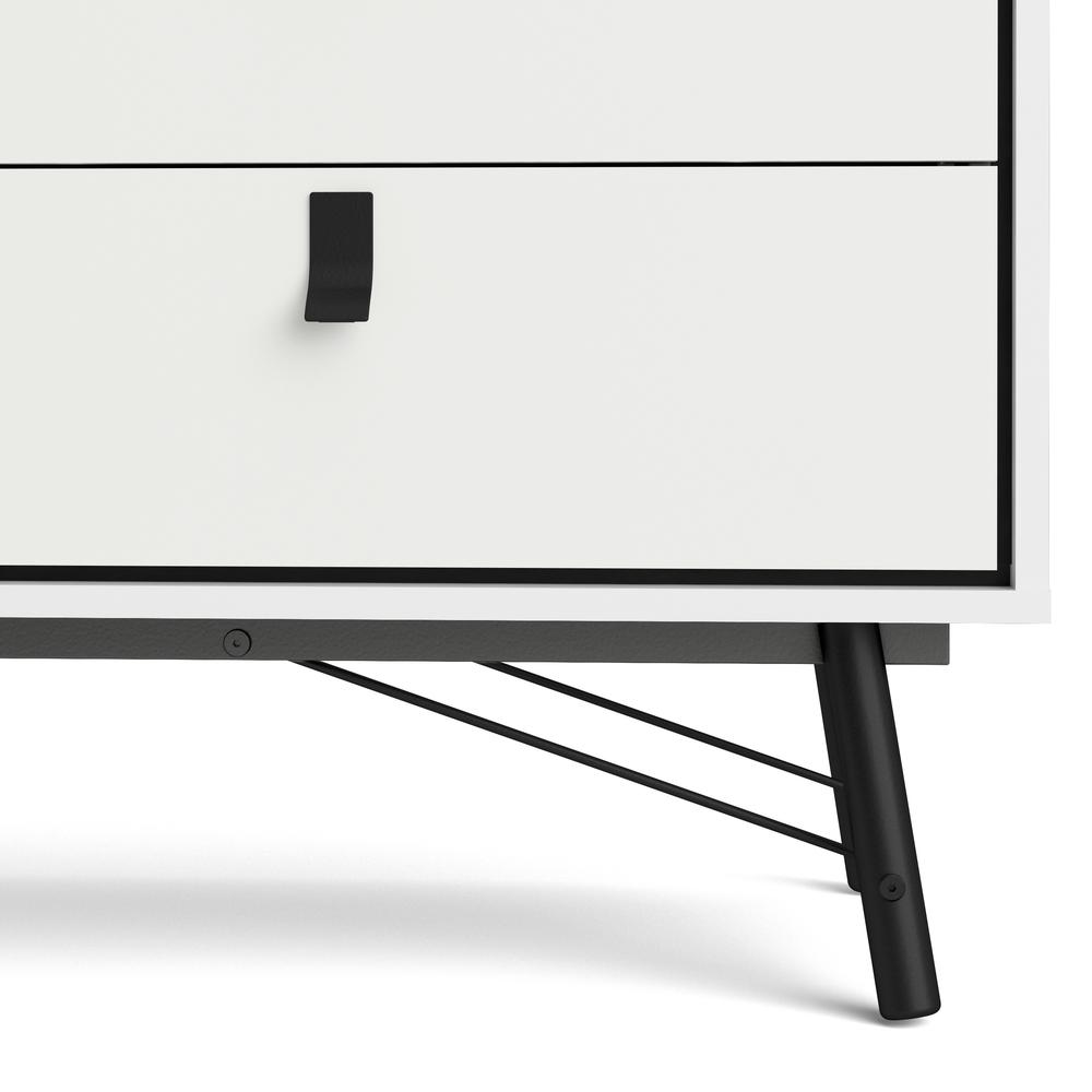 Ry 6 Drawer Double Dresser, White Matte/Black. Picture 9