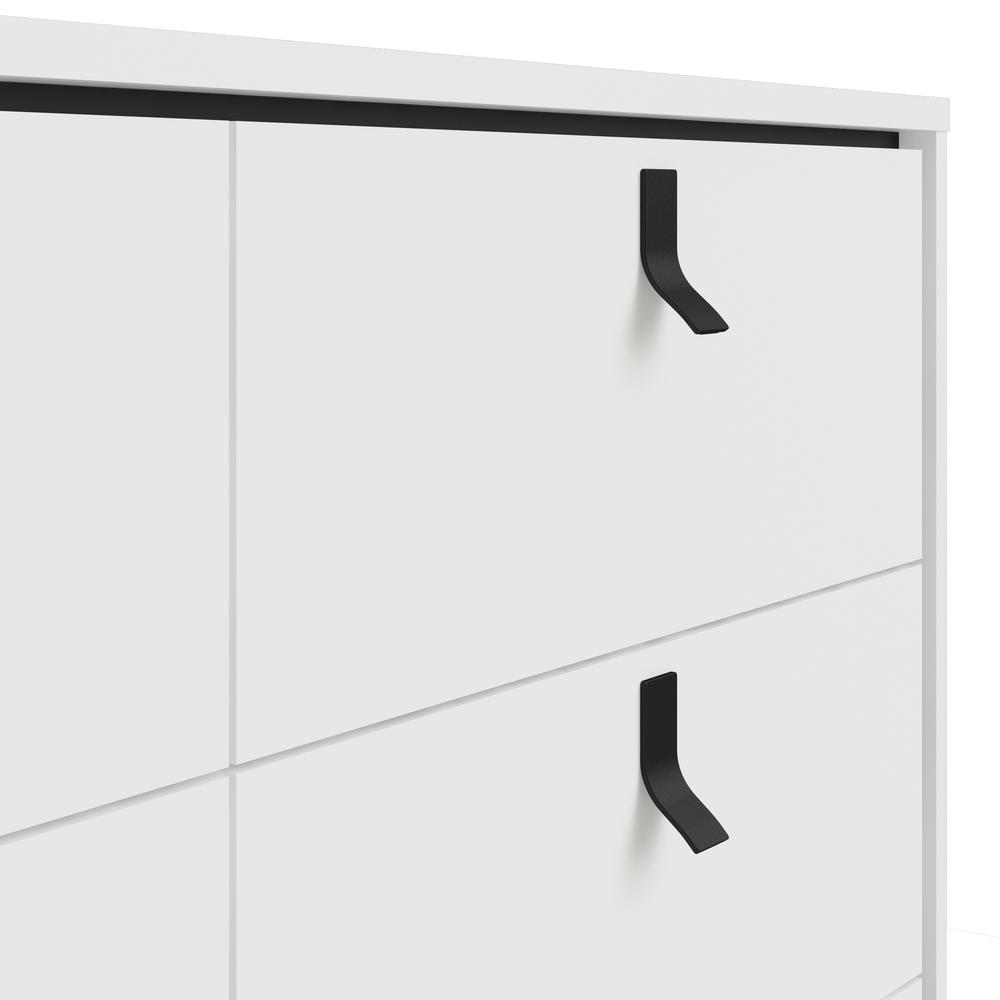 Ry 6 Drawer Double Dresser, White Matte/Black. Picture 10