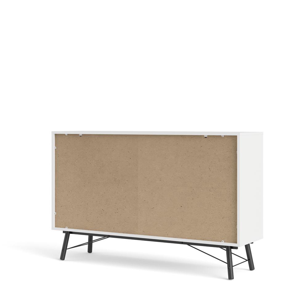 Ry 6 Drawer Double Dresser, White Matte/Black. Picture 7
