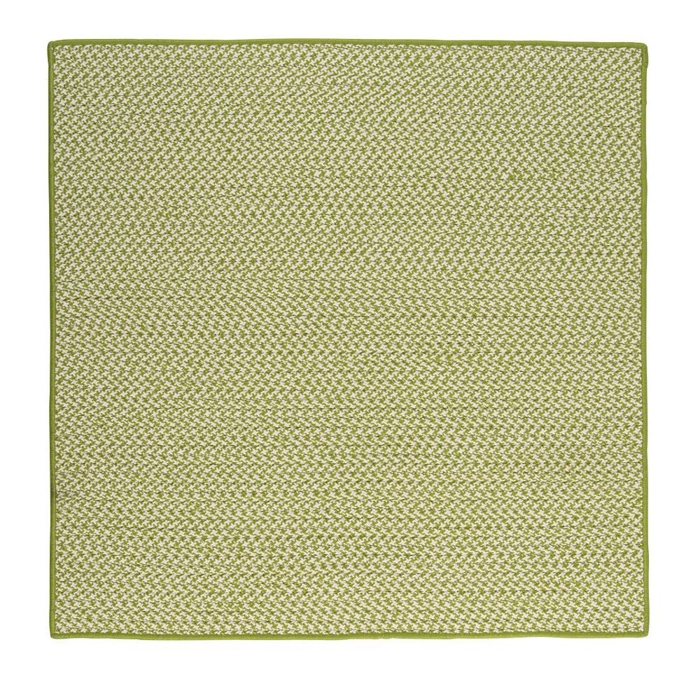 Outdoor Houndstooth Tweed - Lime 6' square. Picture 1