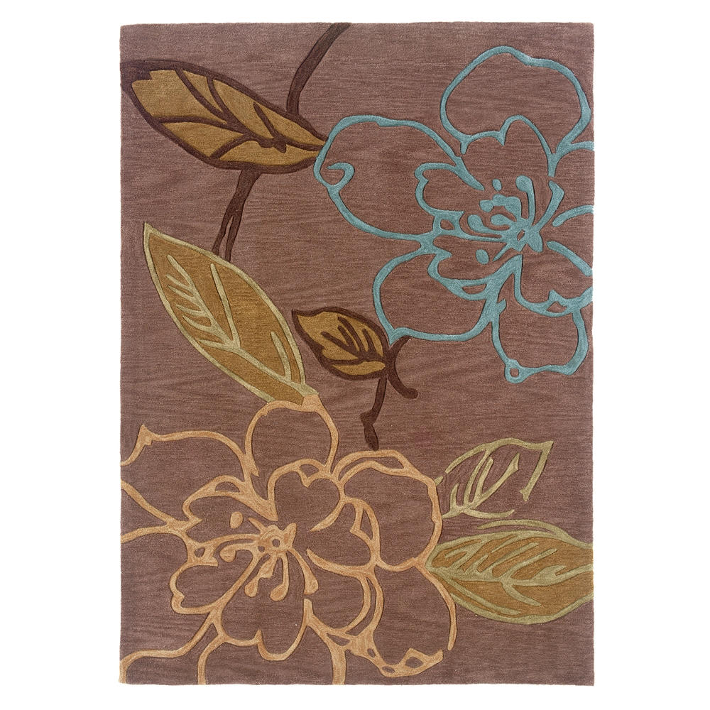 Trio Collection Space Dyed Thistle & Blue 8 x 10 Rug. Picture 1