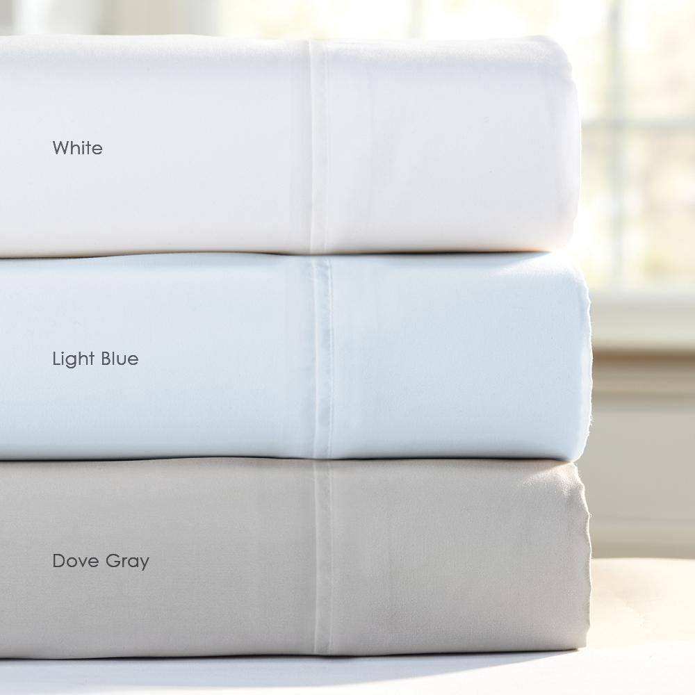 100% Cotton Pillowcase Set Queen, Dove Grey. Picture 1